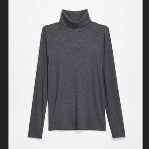 LOFT Petite Ribbed Modern Turtleneck Top XXS